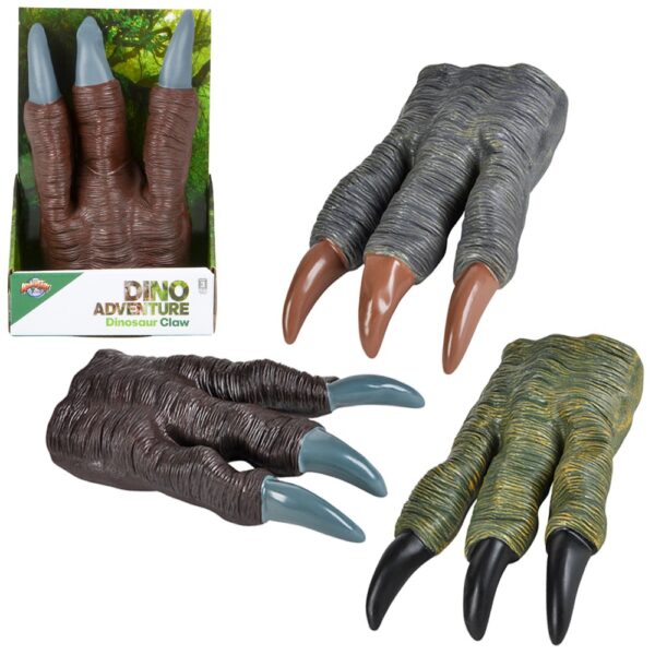 All three Dinosaur Hand Claw Gloves displayed with packaging